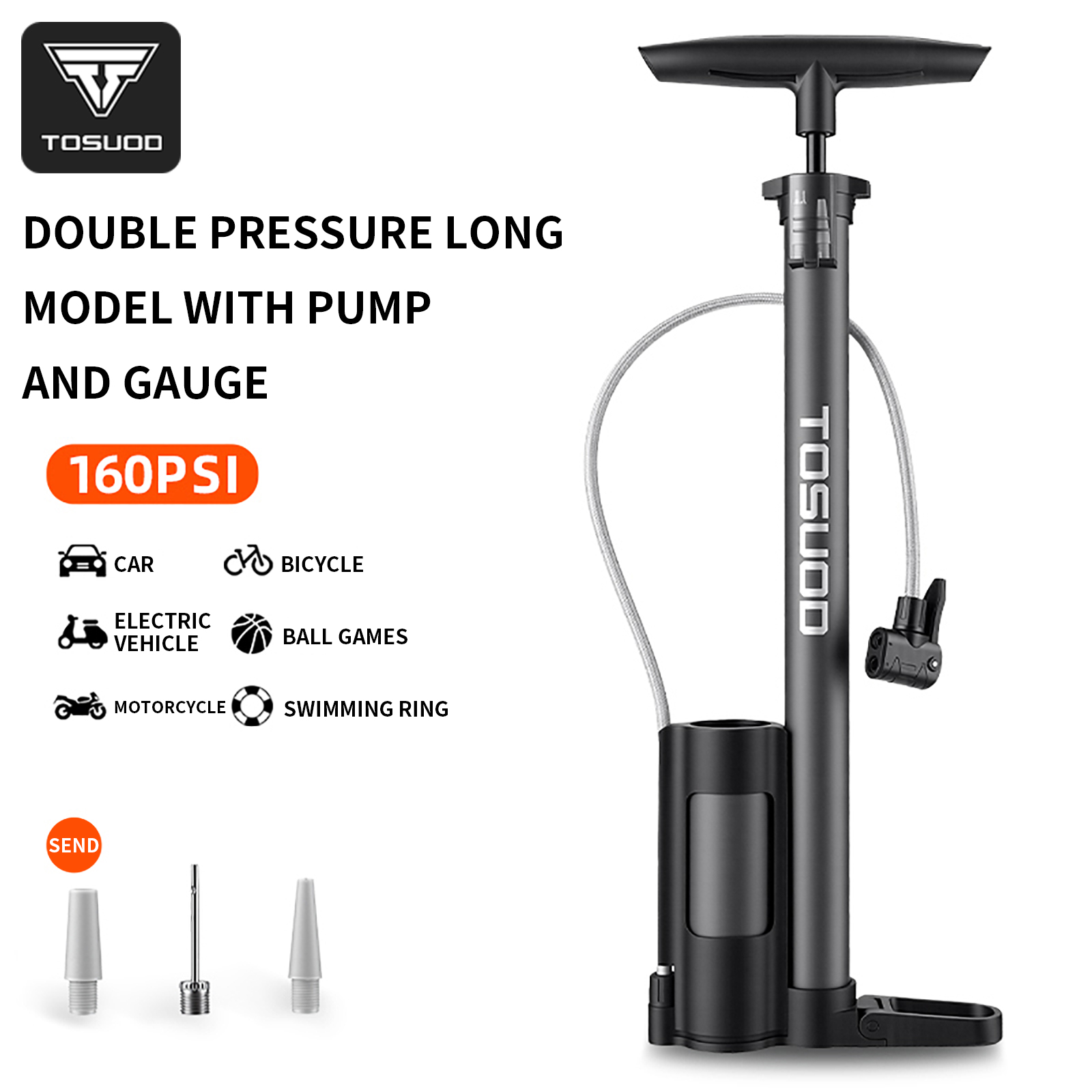 Wax Melts - TOSUOD 160PSI Portable Bike Pump with