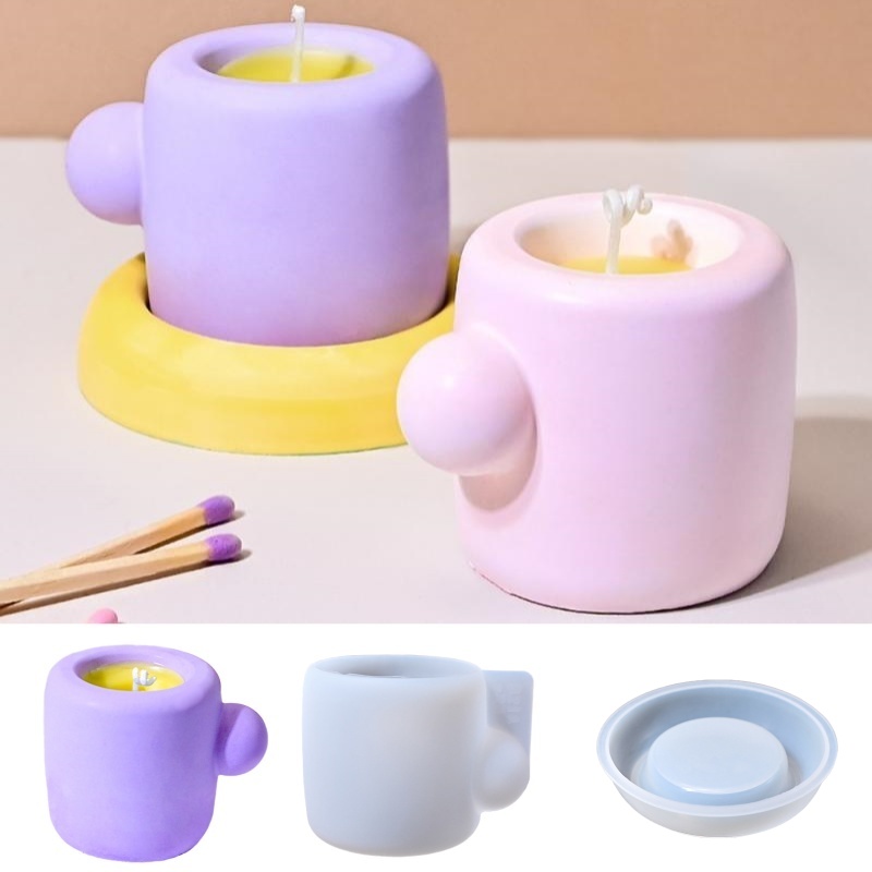 3D Mug With Coaster Silicone M - đánh giá và giá Candle Containers