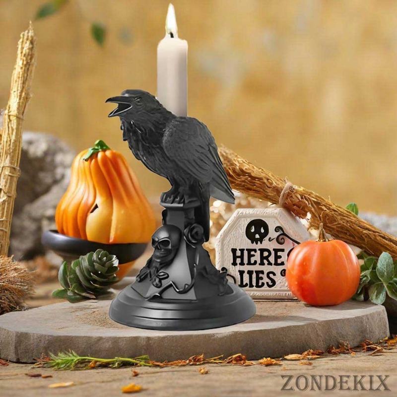 Gothic standing crow skull ros - đánh giá và giá Candle Molds