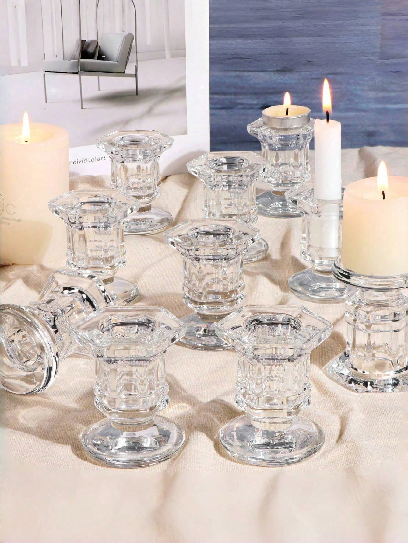 1/6pcs Bulk Candle Holders, Ch - đánh giá và giá Silk Candle