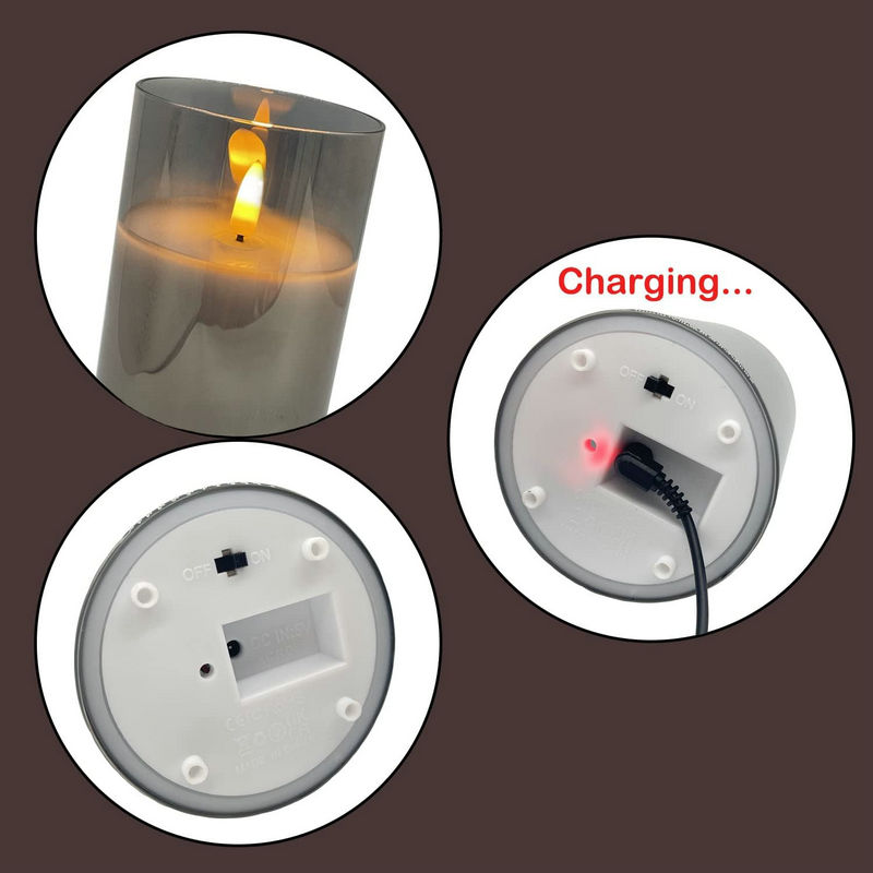 USB Rechargeable LED Pillar Ca - đánh giá và giá Candle Wick