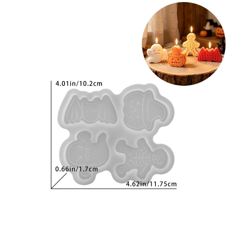 4-cavity silicone resin mold s - đánh giá và giá Candle Molds